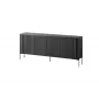 Komoda cama meble VERA 190x40x80 cm, czarny mat, płyta wiórowa, rama 16 mm