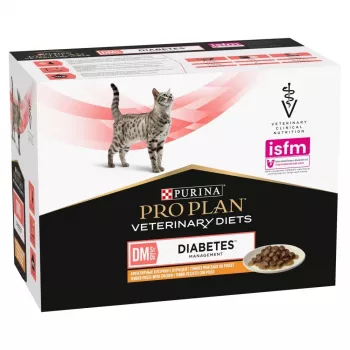 PURINA Pro Plan Veterinary Diets DM St/Ox Diabetes Management - mokra karma dla kota - 10 x 85 g