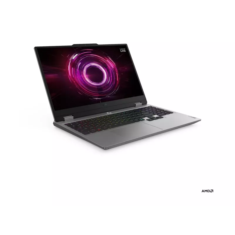Laptop Lenovo LOQ Ryzen 5, 15,6 cala FHD IPS 144Hz, 16GB RAM, 512GB SSD, NVIDIA RTX 5050 8GB, Windows 11 Home (Luna Grey)