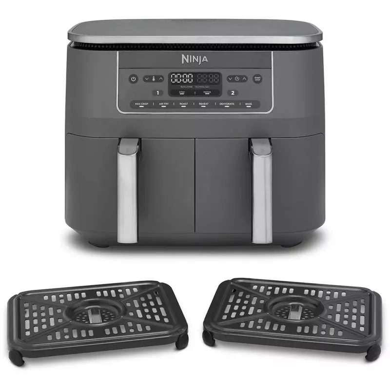 Ninja DZ300EU frytkownica beztłuszczowa Dual Zone, 7,6 l (2 x 3,8 l), 2400 W, 240 °C, szara