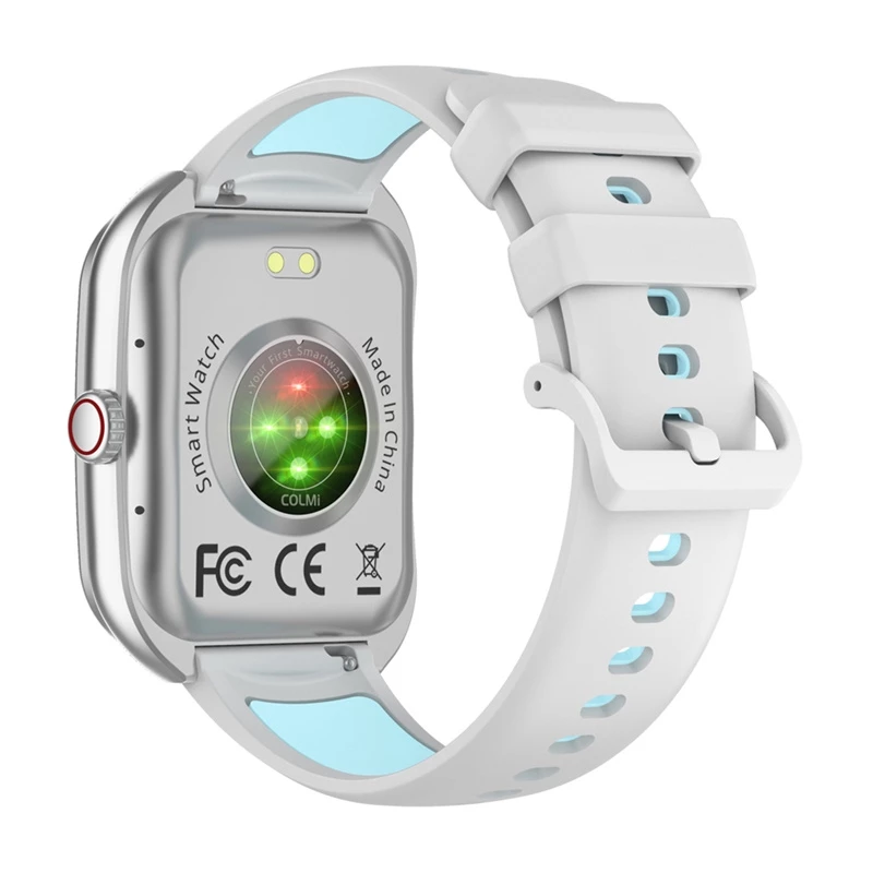 Smartwatch Colmi P86 srebrny Bluetooth z monitorem tętna, srebrna koperta