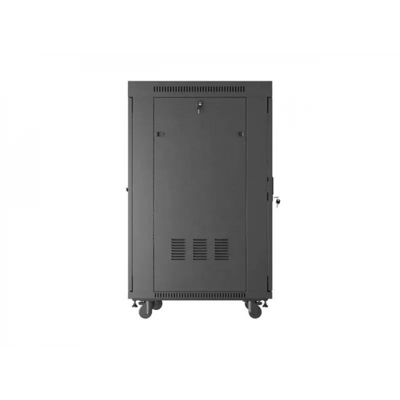 Wolnostojąca szafa rack LANBERG FF01-6824-23BL 24U 600×800 mm IP20 Czarna