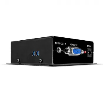 Odbiornik VGA Lindy 300m Cat.6 2-portowy, VGA, VGA, 1920 x 1080 pikseli, czarny, Full HD, 300 m