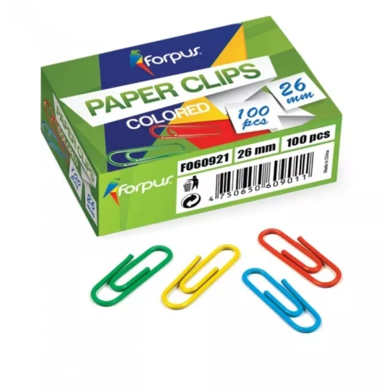 Klipsy Forpus, kolorowe, 26 mm, okrągłe (100) 1104-008