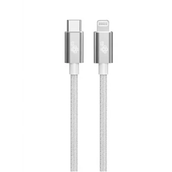 TB kabel USB-C - Lightning braided 1m, Srebrny