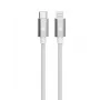 TB kabel USB-C - Lightning braided 1m, Srebrny