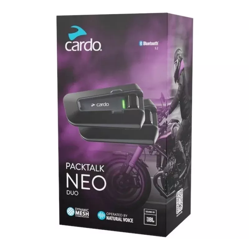 Cardo Packtalk Neo Duo Interkom motocyklowy 2 kanały 1600 m czarny