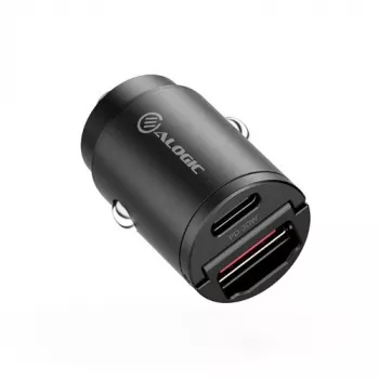ALOGIC Rapid Power 30W Mini Car Charger USB-C USB-A Fast Charging