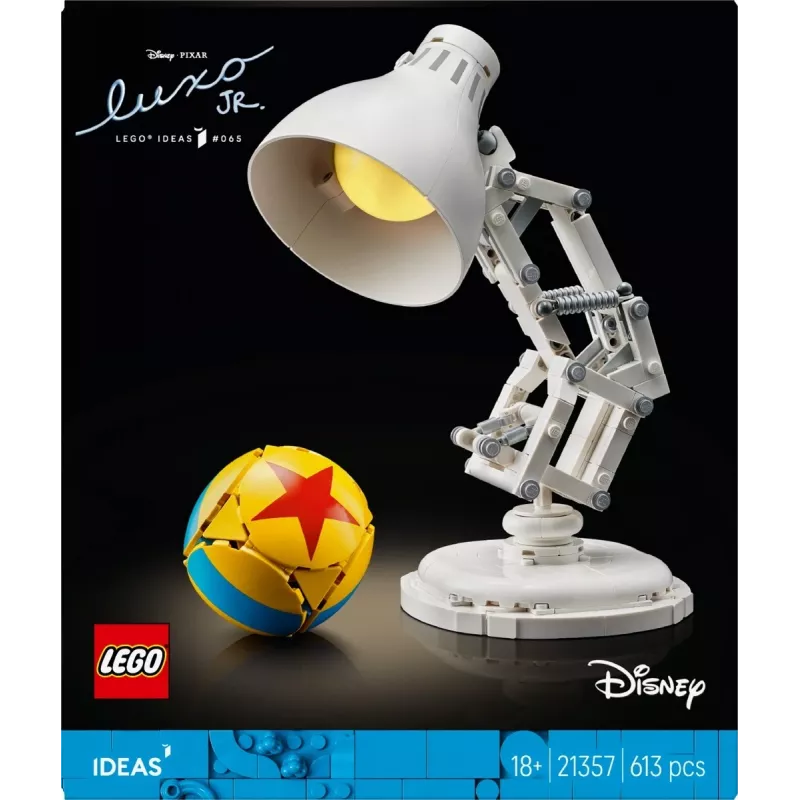 Klocki konstrukcyjne LEGO Ideas model 21357 — Luxo Jr., 613 elementów, 290×140×110 mm