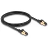 Kabel sieciowy DeLOCK RJ45 Cat.6A męski do męskiego S/FTP 1m Czarny