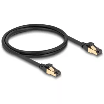 Kabel sieciowy DeLOCK RJ45 Cat.6A męski do męskiego S/FTP 1m Czarny
