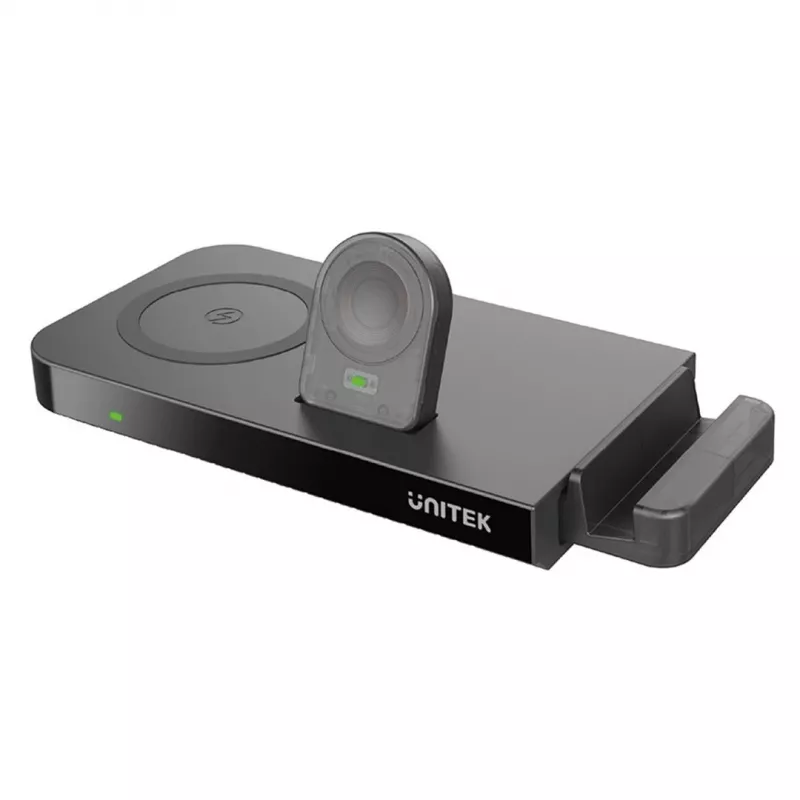 UNITEK MagMighty Combo 5 Słuchawki Smartfon Smartwatch Czarny USB Ładowanie bezprzewodowe Szybkie ładowanie