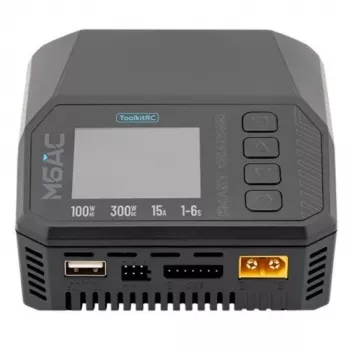 Ładowarka akumulatorów TOOLKITRC M6AC — AC 100W / DC 300W, inteligentna ładowarka do akumulatorów i systemów zasilania