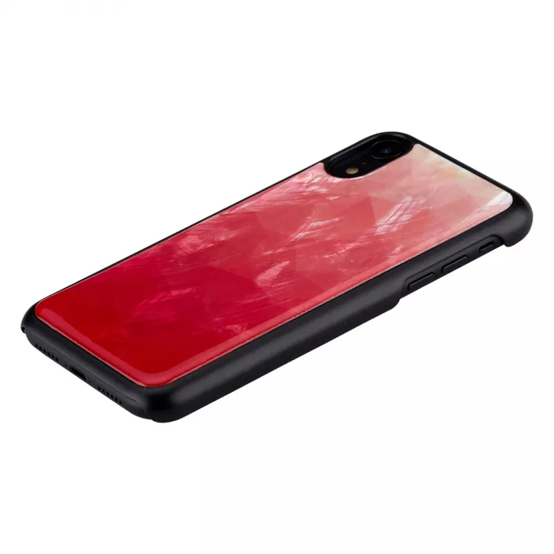 Etui iKins do iPhone XR — różowe jezioro i czarna dwukolorowa ochronna obudowa