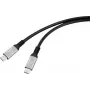 Kabel Renkforce USB-C USB4 Wtyczka Czarny Aluminiowa wtyczka Silikon (RF-6805038)