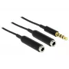 Kabel audio DeLOCK 65575 0.25m 3.5mm 2 x 3.5mm Czarny