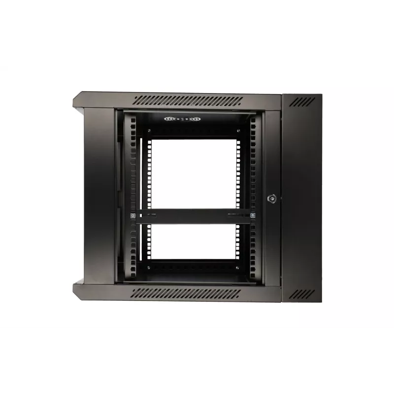 Extralink Szafa rack 9U 600x600 AZH czarna naścienna, typ wahadłowy