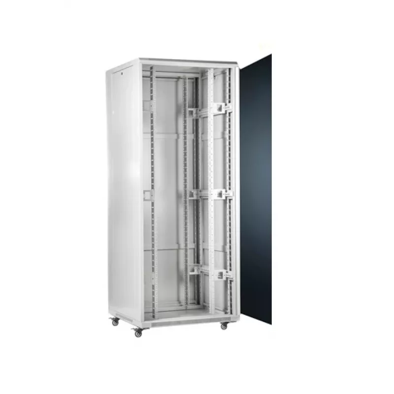 SOMI Networks | Szafa stojąca 37U, 19″ | 37U-60/80NAC | Szary | Maks. obciążenie 800kg; Zdejmowane i zamykane panele boczne; Szklane drzwi; Niezmontowana | Głębokość: 80 cm