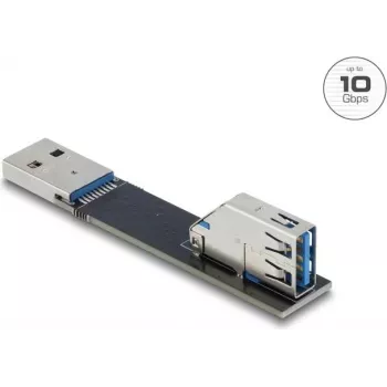 adapter złącza złącza DELOCK 67421 — USB Typ-A na Typ-A, czarny