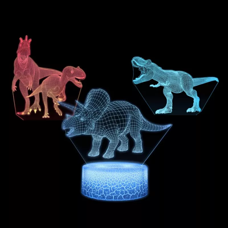 Lampa stołowa LED MANTA SNL117RGB RGB dekoracja światłem 3D z dinozaurem