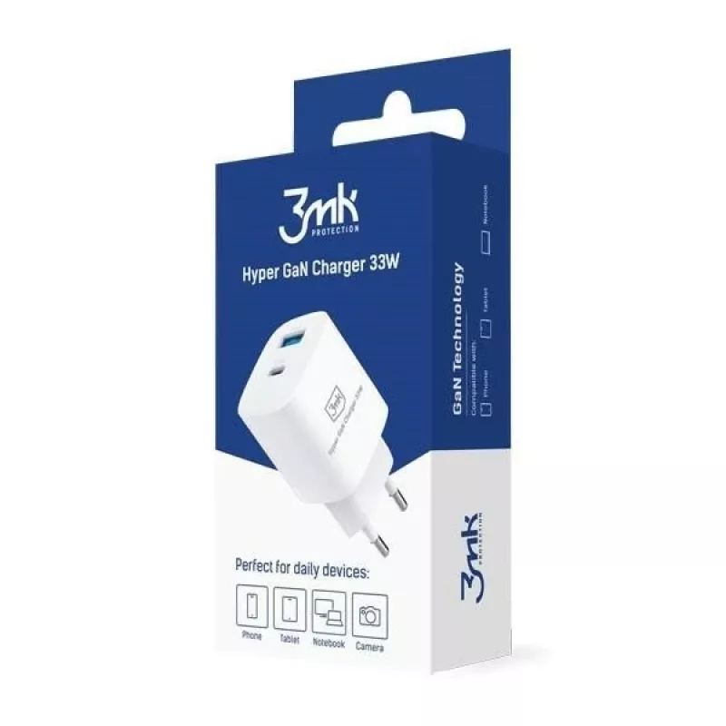 Ładowarka 33W GaN PD 1xUSB-A+1xUSB-A