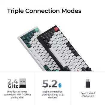 Klawiatura mechaniczna Keychron Q6 HE QMK z magnetycznymi stabilizatorami Gateron Double‑Rail