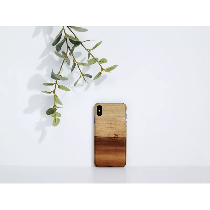 Etui na telefon man and wood dla iPhone XS Max — czarne ochronne etui