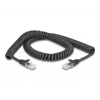 Kabel sieciowy DeLOCK RJ45 zwijany wtyk męski do wtyku męskiego kat.5e 2 m czarny