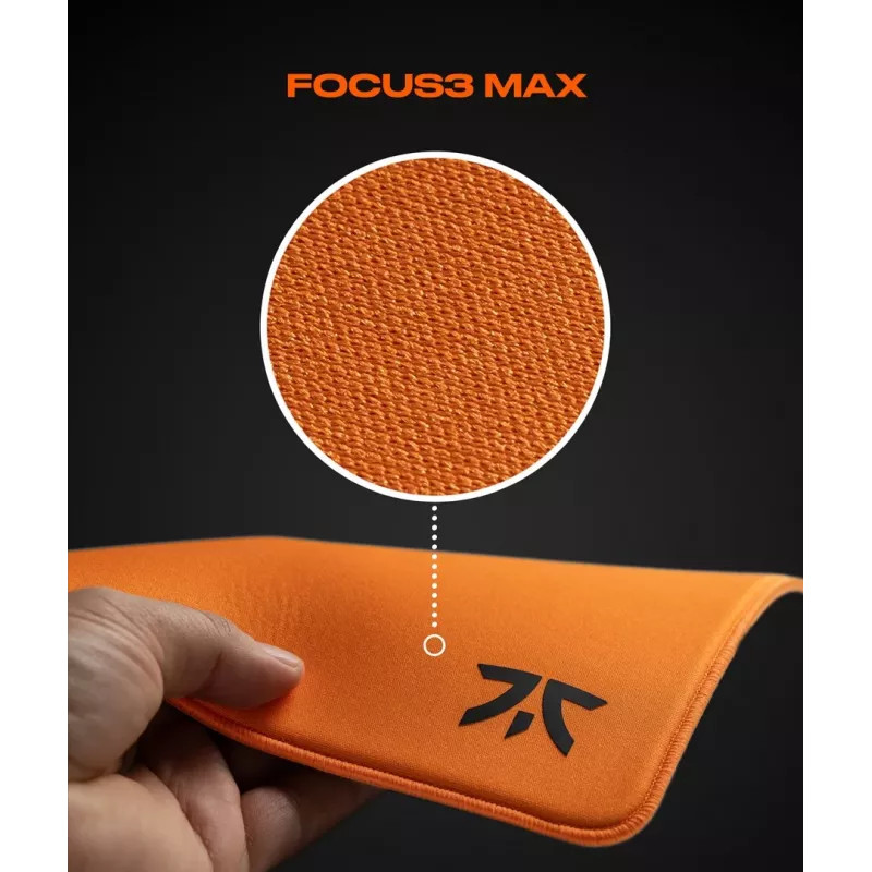 Podkładka pod mysz gamingowa GLORIOUS Fnatic FOCUS3 MAX XL - rozmiar rozszerzony XL, powierzchnia materiałowa, obszywane krawędzie