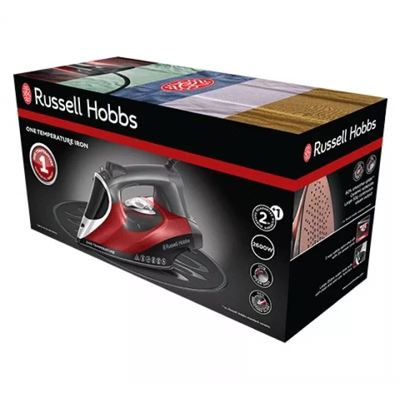 Russell Hobbs 25090-56 żelazko parowo-suche Ceramiczna stopa 2600 W Czarny, Szary, Czerwony