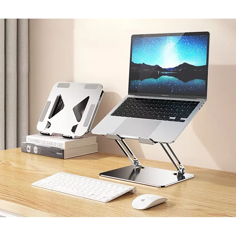 Podstawka pod laptop MEDIA-TECH MT2661 — regulowana wysokość, składana aluminiowa konstrukcja dla notebooków do 17 cali