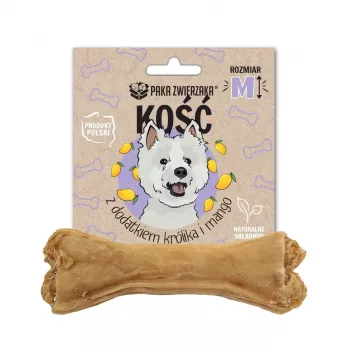 PAKA ZWIERZAKA Kość z królikiem i mango M 12 cm - przysmak dla psa - 55g