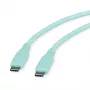ROLINE Kabel USB 2.0 C-C ST/ST silikonowy 60W 1m zielony - Kabel - Cyfrowy/Danych (11.02.9125)