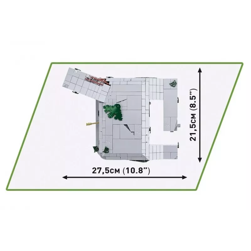 Zestaw konstrukcyjny Cobi German Bunker Regelbau 667/642 model COBI-3136 – szczegółowy zestaw klocków