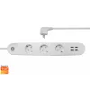 Inteligentna listwa zasilająca Denver SHP-300U 3 gniazda AC Typ E 4 Biała