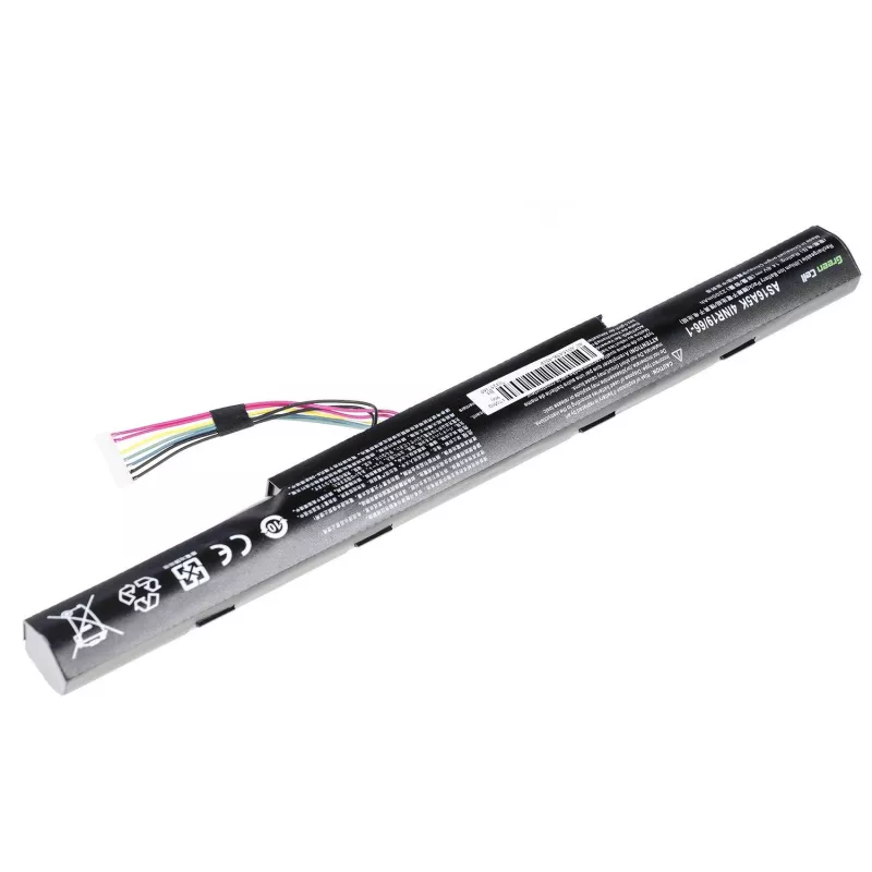 Bateria zielony Cell AC51 do Acer Aspire E15/E17 — Li-Ion 14,8 V 2200 mAh 4-ogniwowa, czarna