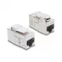 Keystone coupler DELOCK RJ45 female to RJ45 female — inline sieciowy connector (model 90796)