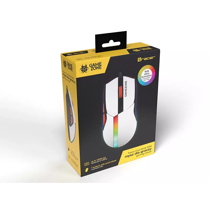 Mysz Tracer 47417 Gamezone Cool biały RGB USB