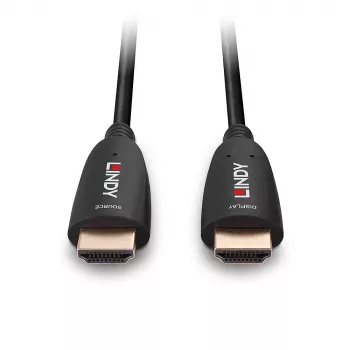 Lindy 10m Fibre Optic Hybrid HDMI 8K60 kabel, 10 m, HDMI typu A (standard), HDMI typu A (standard), 48 Gbit/s, czarny