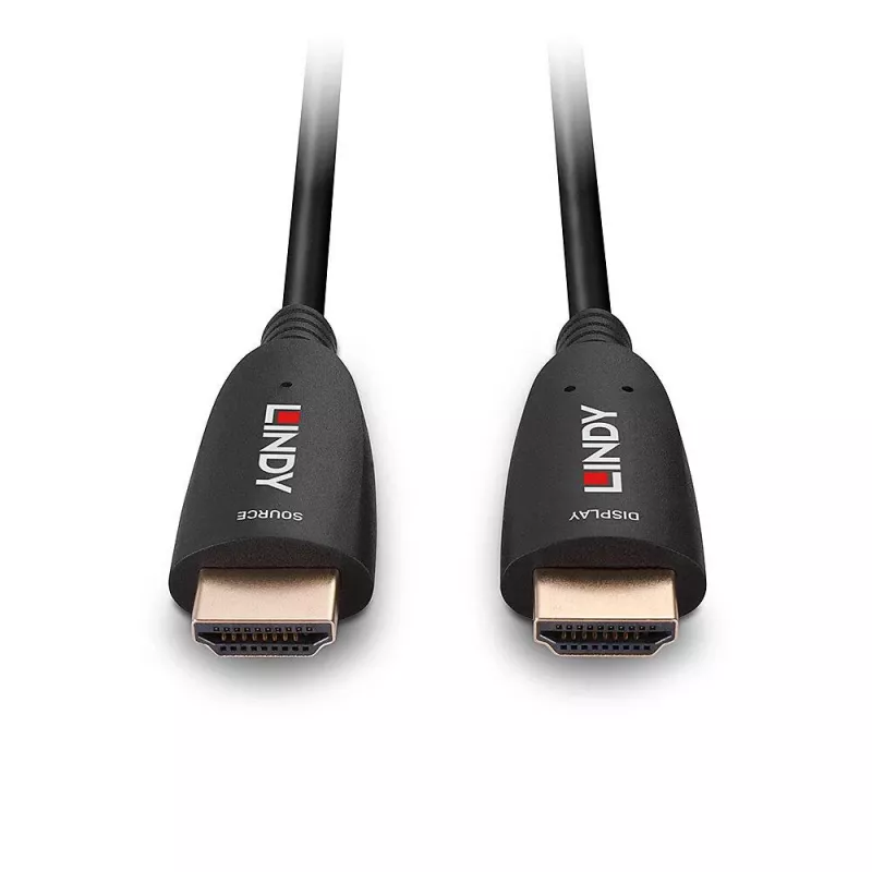 Lindy 10m Fibre Optic Hybrid HDMI 8K60 kabel, 10 m, HDMI typu A (standard), HDMI typu A (standard), 48 Gbit/s, czarny