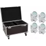 Ruchoma głowica wash EUROLITE TMH-X4 4× LED z walizką na kółkach