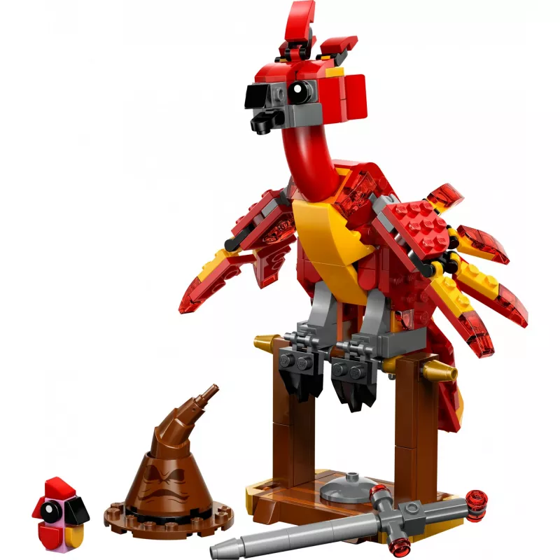 LEGO składany Fawkes — model Feniksa Dumbledore'a 76448, 299 elementów, wysokość 160 mm, wiek 8+