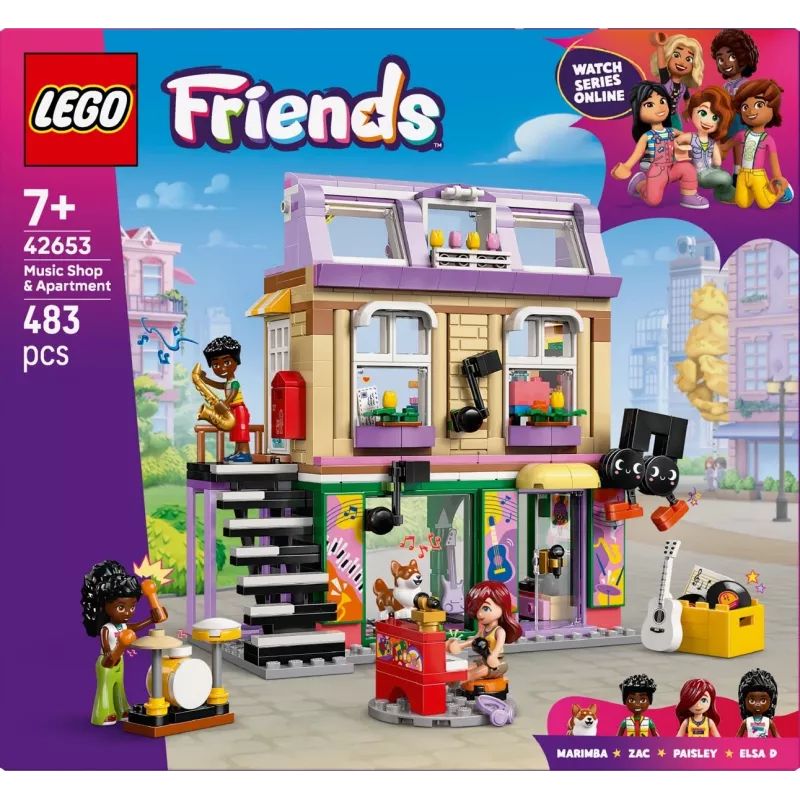 LEGO FRIENDS 42653 Sklep muzyczny i mieszkanie