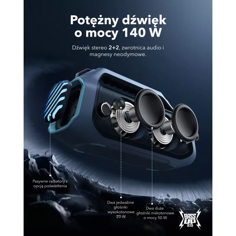 Soundcore Boom 2 Plus niebieski