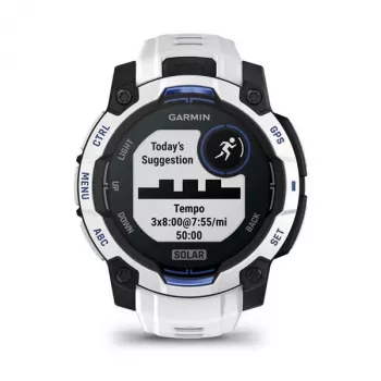 Smartwatch GARMIN Instinct 2 45 mm, MIP 0,9 cala (176×176), GPS, Solar, silikonowy pasek niebiesko-biały