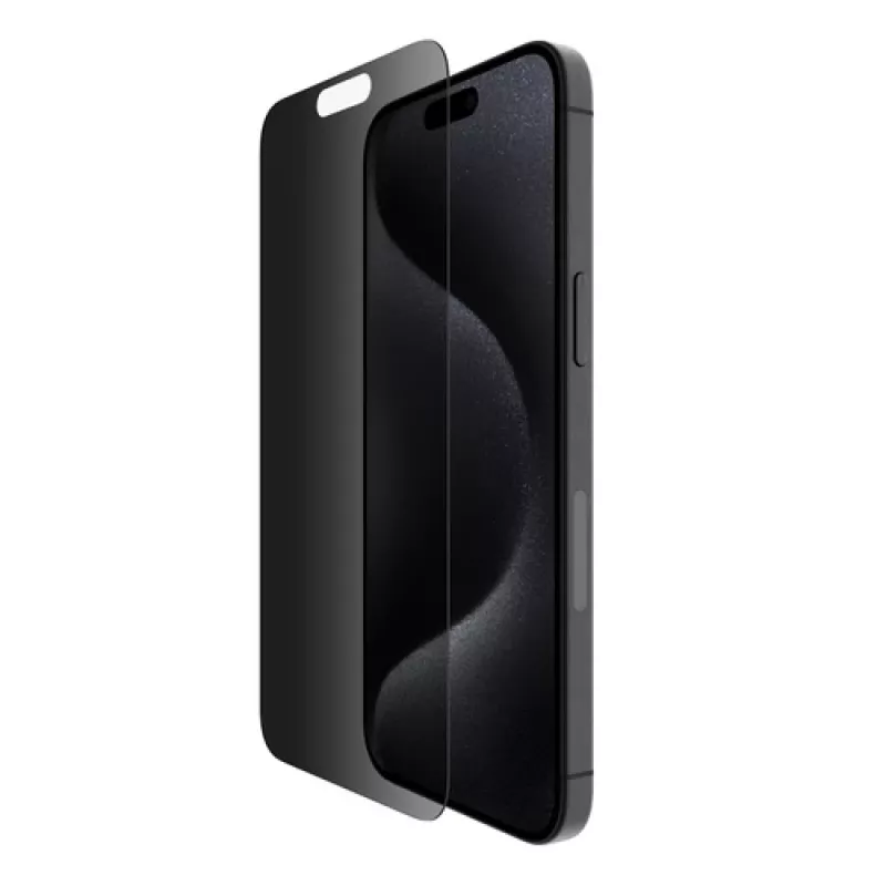 Belkin ScreenForce Pro - ochrona ekranu do telefonu - 2,5D - szkło - z filtrem prywatyzującym - szkło - do Apple iPhone 15 Pro Max (OVA150ZZ)