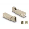 DeLOCK Optical Fiber Hybrid Coupler SC Simplex męski na LC Simplex żeński beżowy