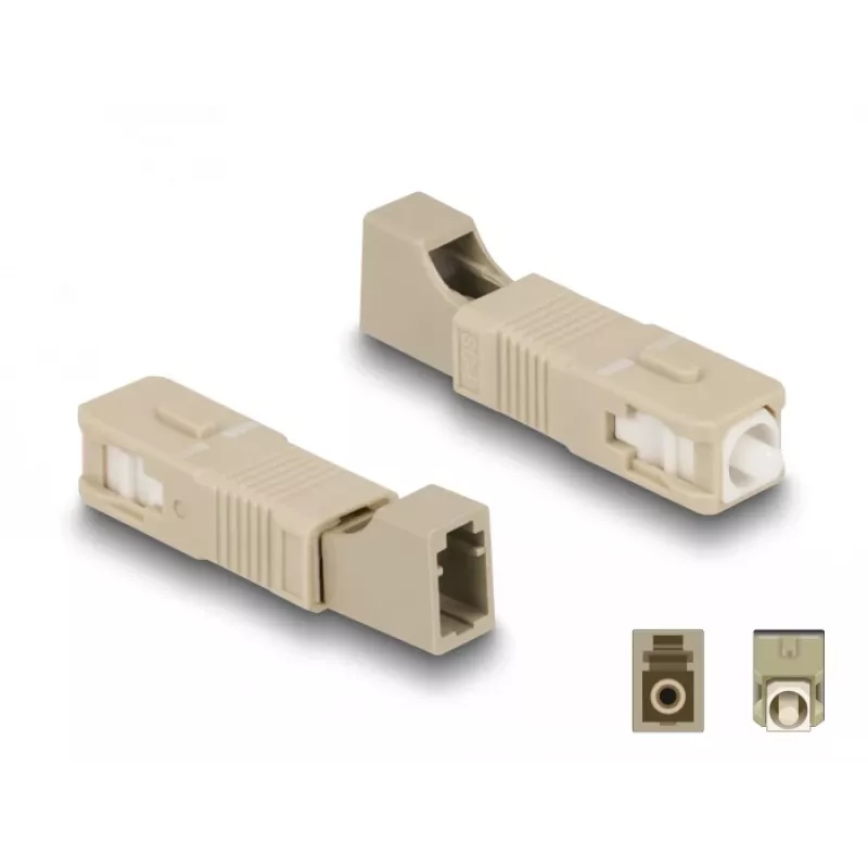 DeLOCK Optical Fiber Hybrid Coupler SC Simplex męski na LC Simplex żeński beżowy