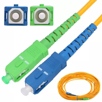 Kabel sieciowy Extralink Patchcord SC/APC-SC/UPC Single mode G652D 1m