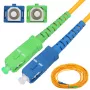 Kabel sieciowy Extralink Patchcord SC/APC-SC/UPC Single mode G652D 1m